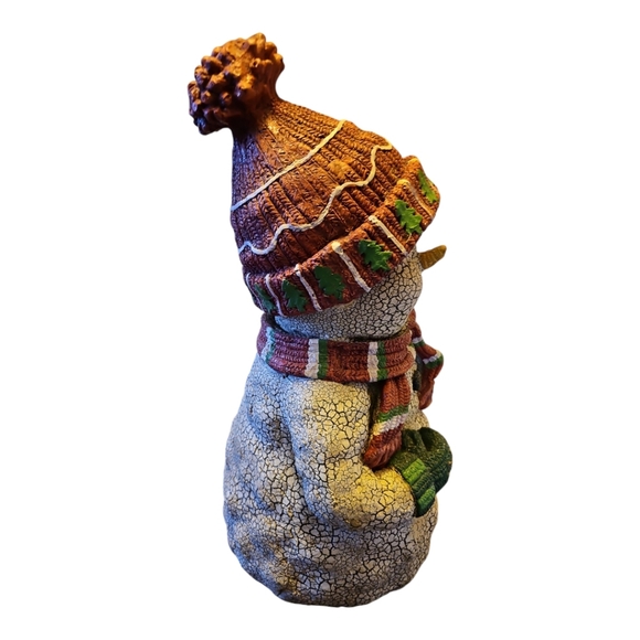 Vintage Handmade Papier MacheFestive Snowman Christmas Table Holiday Decor - Picture 2 of 7